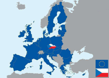 捷克在欧洲的位置